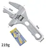 Llave para Grifo de Baño con Mango Corto de Aleación de Aluminio para Desmontar Tuberías de Desagüe y Abrazaderas de Tubería de Fontanería en Lavabos