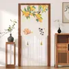 Cortina de Puerta Estilo Chino Cortina Divisoria Cuatro Estaciones Cortina Bloqueadora Cortina de Gasa Doble Estampada Cortina Decorativa Cortina Antimosquitos para el Hogar Cortina sin Taladrar Nueva