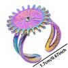 Anillo geométrico transfronterizo europeo y americano para hombre y mujer, estilo frío, nicho, apertura simple sin color, anillo ajustable de acero inoxidable.