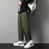 Pantalones deportivos holgados versátiles de moda para hombre Verano Delgados Rectos de Pierna Ancha Pantalones Capri de Seda Helada con Caída para Hombre