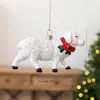 Nuevo adorno de plástico para árbol de Navidad de animal en motocicleta de Santa Claus soplado, accesorio de decoración navideña creativa