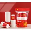 300 vasos de papel desechables, engrosados para uso doméstico y comercial, adecuados para té, té de leche y como vasos de degustación extraespesos para el Año del Dragón
