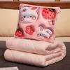 Almohada colcha de impresión tridimensional de dibujos animados doble uso animal lindo coche aire acondicionado colcha oficina descanso para almorzar almohada para apoyarse lote