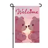 Bandera de Jardín Nueva para el Día de San Valentín Transfronteriza Decoración de Patio Bandera Colgante de Rosa Roja Impresión a Doble Cara Se Puede Diseñar Según la Imagen