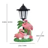 Flamenco de Resina Transfronterizo Artesanías de Resina Adornos Luces Solares para Exteriores Luces Decorativas de Atmósfera para Jardín