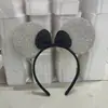 Venda Direta de Fábrica Pronta Entrega Faixa de Cabeça de Seda Brilhante Orelhas Pretas Mickey e Minnie Laço Faixa de Cabeça Fofa do Mickey Mouse para Crianças