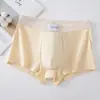 Calzoncillos bóxer de algodón para hombre, 100% algodón, jacquard antibacteriano, transpirables, diseño de cuatro esquinas, cada par viene empaquetado individualmente, disponible para comprar 1 pieza