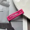 Novo Clipe Colorido de Doce Generoso Clipe Retangular Estilo Y2K Menina Clipe para Franja de Crianças Cabelo Quebrado Clipe Lateral Acessórios de Cabelo Fofos