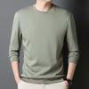 Suéter pesado transfronterizo de 420 g con algodón y terciopelo para hombre, nuevo de invierno, juvenil, holgado, cuello redondo, manga larga, camiseta básica para hombre