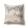Funda de Almohada Geométrica de Rama de Hoja para Sofá, Funda de Cojín de Oficina de un Solo Lado, Funda de Almohada para Sala de Estar, Funda de Almohada Lumbar para Ciclismo