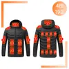 Chaqueta acolchada de algodón con cuatro zonas de control inteligentes transfronterizas 23 carga calefacción ajuste de temperatura de tres velocidades de invierno chaquetas cálidas acolchadas de algodón chaquetas para hombres y mujeres