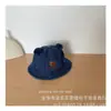 Chapéu de Pescador Jeans Coreano Super Fofo de Urso para Bebês Outono e Inverno Chapéu de Bacia Protetor Solar para Bebês para Homens e Mulheres