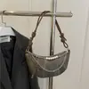 Bolso de Mezclilla para Mujer 2025 Nuevo de Moda Nicho para Viajar al Trabajo Bolso de Hombro Casual Marca de Moda Popular Bolso Cruzado Tipo Croissant