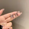 Pendientes de borlas de flores de alta calidad, pendientes elegantes de lujo ligero, diseño de nicho, ambiente exquisito, pendientes versátiles para celebridades de Internet