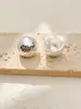 Pendientes Semi-redondos Brillantes de Primavera 2025 Moda Versátiles Estilo Frío Pendientes de Alta Gama Europeos y Americanos Accesorios de Lujo Ligero para Mujer