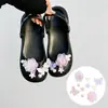 Accesorios para zapatos Croc, piezas para armar tú mismo, flores metálicas tridimensionales de lujo ligero con diamantes y perlas, hebillas de zapato desmontables, decoración de superficie de zapato