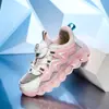 Sapatos infantis para meninos e meninas, verão, malha oca respirável, fivela giratória, crianças de meia-idade e maiores, alunos do ensino fundamental, calçados casuais esportivos