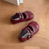 Sapatos baixos de couro pequenos estilo retrô coreano e britânico para meninas, coleção outono 2026, Mary Janes com solas macias, perfeitos para pequenas princesas