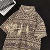 Camisa retro de verano 2024 para hombre, estilo Hong Kong, para estudiantes, diseño holgado y de nicho, nueva e interesante prenda para uso exterior.