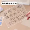 Adesivos de transferência de gatinho para desenho simples, gato fofo de desenho animado auto-adesivo para decoração DIY para tablets e telefones