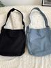 Y33 Bolsa de lona grande capacidade 16AN de cor sólida Bolsa de ombro de grande capacidade Bolsa de compras para deslocamento Bolsa casual feminina