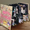 Álbum de Fotos Plegable tipo Acordeón DIY Piel de Vaca Tarjeta Negra Casero Pareja Creativo Regalo de Cumpleaños Álbum Conmemorativo de Graduación