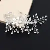 Horquilla Hecha a Mano con Hoja Europea y Americana, Accesorios para el Cabello con Pedrería para Actuaciones Infantiles, Pin Lateral para Peinado de Vestido de Novia