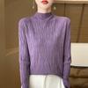 24 outono e inverno novo pulôver camisola feminina Andy veludo semi-alta gola malha camisa base feminina slim coreano transfronteiriço fábrica atacado