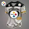 Camiseta para Hombre Estampada de Equipo de la NFL Transfronterizo, Casual de Manga Corta Estilo Jersey de Fútbol Americano, Ropa para Hombre de Comercio Exterior