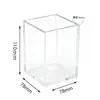 Porta-lapices acrílico alternativo a Muji, caja de almacenamiento transparente estilo japonés para escritorio de oficina, contenedor para brochas de maquillaje y bolígrafos para estudiantes