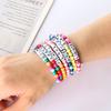 Pulsera de Cuentas Letras Arcoíris Taylor de Venta Caliente Transfronteriza Color Mixto Cuentas Acrílicas para Mujer Venta al por Mayor