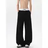 Calça de moletom Maison Margiela cleanfit scimitar masculina outono marca tendência calça americana pesada perna reta perna larga casual calça comprida