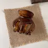 Nueva versión de pinza para el pelo de garra pequeña, pinza para el pelo de acrílico negro-marrón estilo francés, pinza de tiburón, estilo simple coreano y europeo