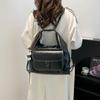 Mochila retrô de alta qualidade feminina 2024 nova bolsa de ombro de textura popular de inverno bolsa de grande capacidade mochila