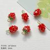 Lindo MINI estéreo simulación fruta y verdura aleación colgante DIY pendientes collar cadena para teléfono móvil accesorios divertidos hechos a mano