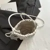 Estilo Coreano 2026 Bolsa de Moda Fresca para o Dia a Dia Bolsa de Ombro Único para Saída Bolsa de Mão Texturizada Bolsa para Celular de Escritório