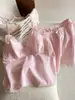 Conjunto de pijama feminino de verão, shorts e camisola de algodão nuvem transfronteiriço de alta qualidade com sutiã embutido, roupa de casa rosa listrada