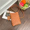 Bolso Cruzado para Teléfono Móvil Tejido Transfronterizo para Mujer 2026 Estilo Coreano Nueva Moda Bolso de Hombro Único Pequeño Fresco Multicolor Casual Bolso Cruzado