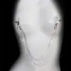 Corrente Explosiva Simples de Duas Camadas com Strass para Mamilos Clip de Leite para Adultos Corrente Corporal Ousada Pura Desejo Joia Unissex
