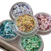 Corea del Sur estilo INS degradado de color aceite lentejuelas de estrella tridimensionales joyería para uñas DIY 3 mm sin poros accesorios para uñas de estrella