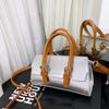 Bolsa de Mão Infantil Bebê Cor Sólida Retrô Platina Porta-Moedas Estiloso Bolsa Transversal da Menina para Sair Versátil Fashion