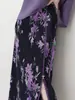 Nueva Falda de Media Longitud Estilo Nacional Chinoiserie Verano Nuevo Retro Abertura Lateral Cremallera Falda de Cadera Falda Larga Gama Alta