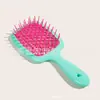 Pente oco pente massageador buraco de favo de mel queda de cabelo couro cabeludo massagem almofada de ar pente de malha pente para cabelo molhado e seco