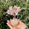 Grava de Cristal Natural Árbol de la Abundancia Interfaz USB Luz Colorida Alambre de Cobre Tejido a Mano Árbol de la Vida Regalo de Navidad