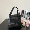 Nova Bolsa de Maquiagem Portátil Estilo 2024, Bolsa de Armazenamento em Rede de Nylon, Necessaire de Banheiro, Bolsa de Praia