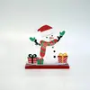 Enfeite de Natal Enfeite de Madeira Decoração de Casa Artesanato para Mesa Crianças Rena de Natal Árvore de Natal Presente