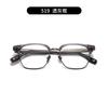 Gafas de montura de placa del mismo material que BOSS Shenzhen Montura de titanio puro caja de negocio gafas montura de ceja bicolor retro