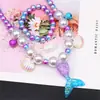Venta Caliente Amazon Set de Collar y Pulsera de Perlas para Niños Collar de Sirena Accesorios para Niña Bebé Venta al por Mayor