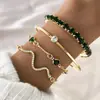 Conjunto de Pulseiras Europeu e Americano Transfronteiriço de Liga Amor Nó Criativo Borboleta Formato de Cobra Geométrico Cruz Pulseira Pulseira Joias
