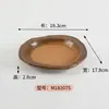 Serie Colección Naturaleza Salvaje de Montaña Melamina Imitación Porcelana Restaurante Hot Pot Platos para Aperitivos Plato Redondo de Carne Plato Profundo de Doble Asa